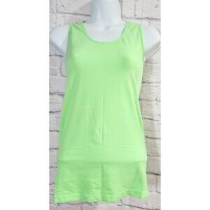 Love Charm Lime Green Round Neck Tank Top One Size Lightweight Soft Stretchy
